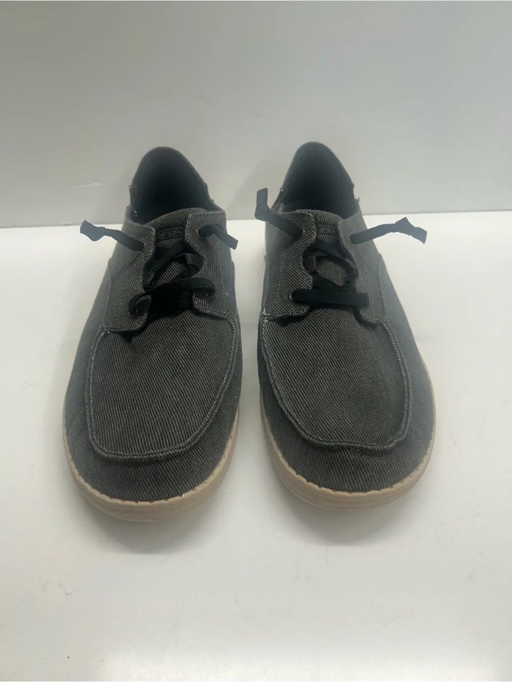 Skechers Men's Melson Volgo Grey Canvas Lace-Up Shoes Size 11
